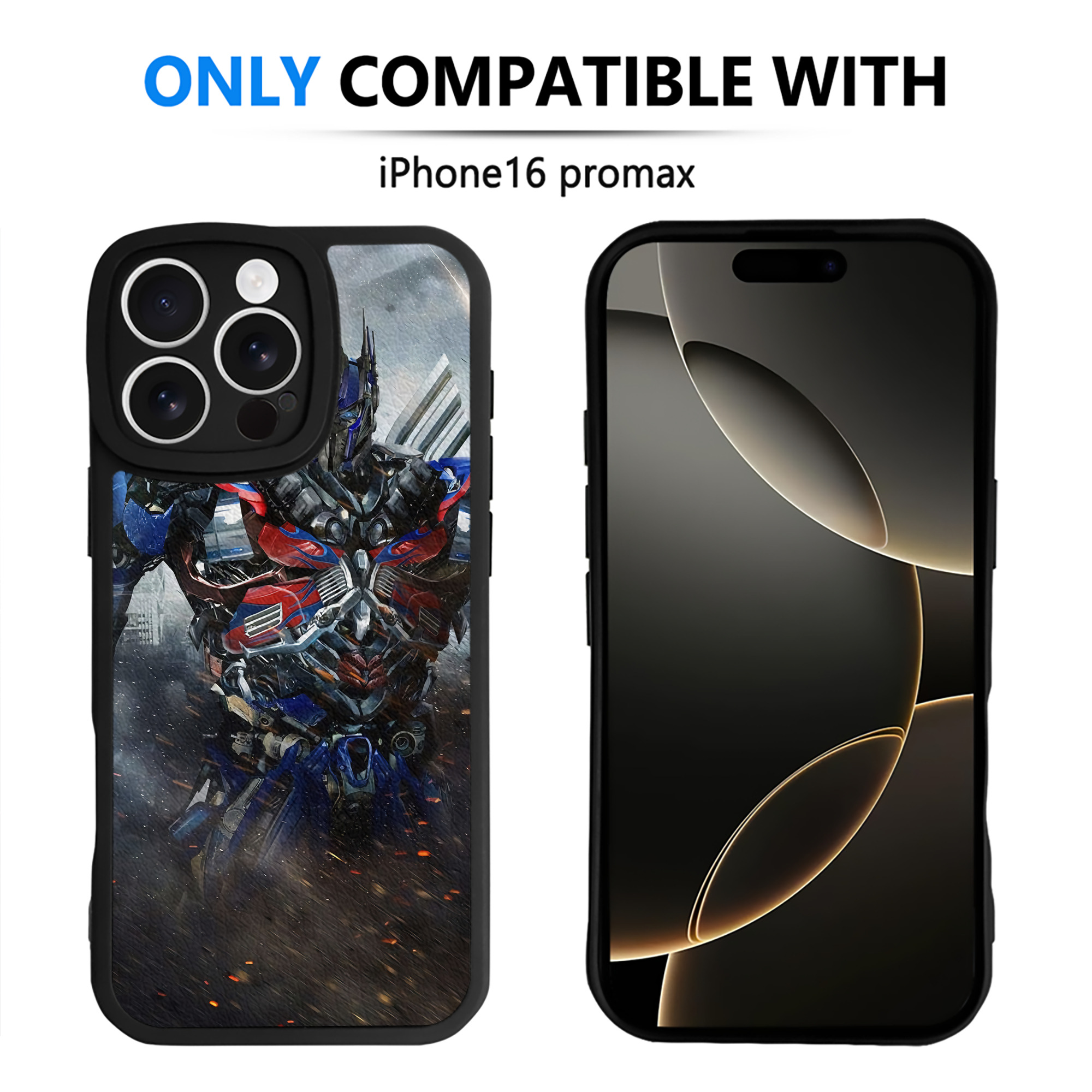 （画像用） Transformers トランスフォーマー 【iPhone 16シリーズ対応】シリコンスマホケース（レザー調） 材質：シリコン